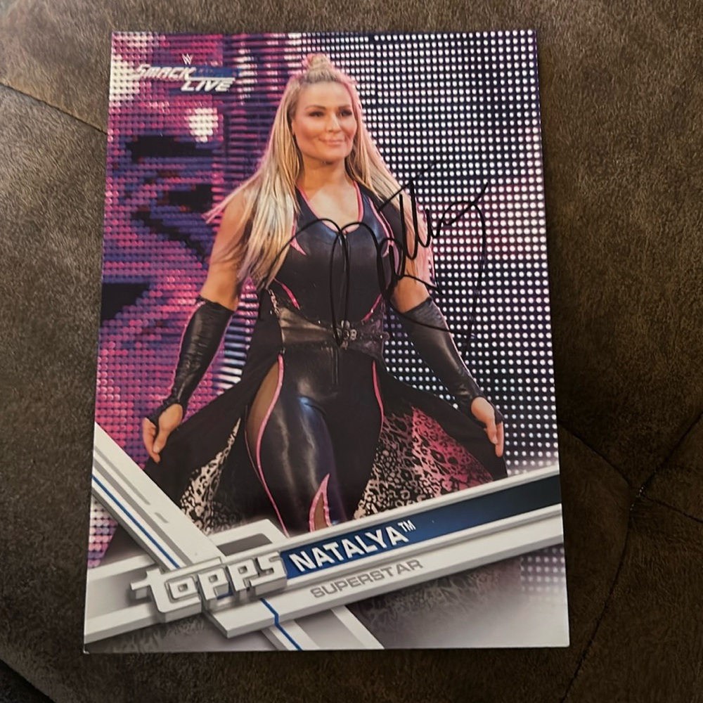 2017 WWE “Natalya” autograph Topps 5x7